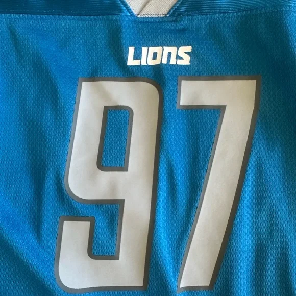 NFL Lions Kids Jersey - Blue and White Size X-Small (4/5) - Picture 7 of 7